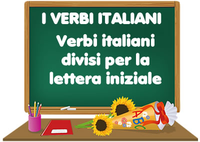 Verbi italiani divisi per lettera iniziale